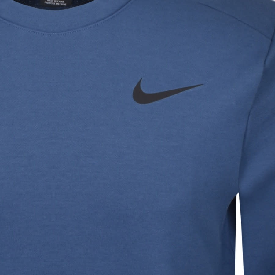 Alternative Image for ProductNike Training Crew Neck Logo Sweatshirt Blue3
